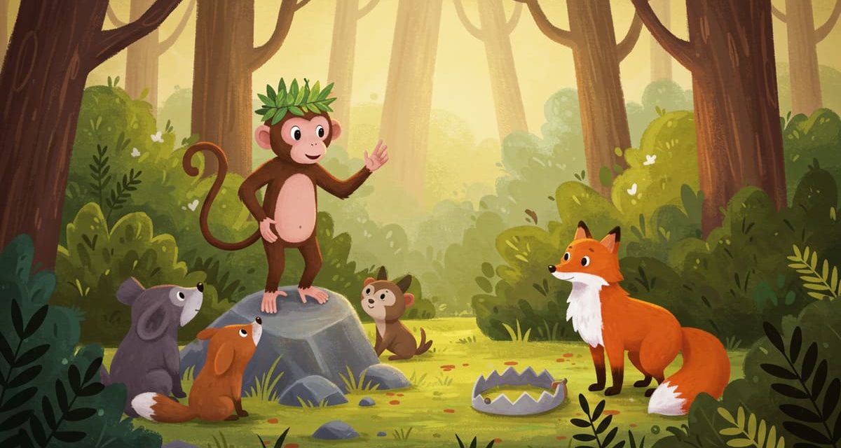 La zorra y el mono discuten sobre su nobleza