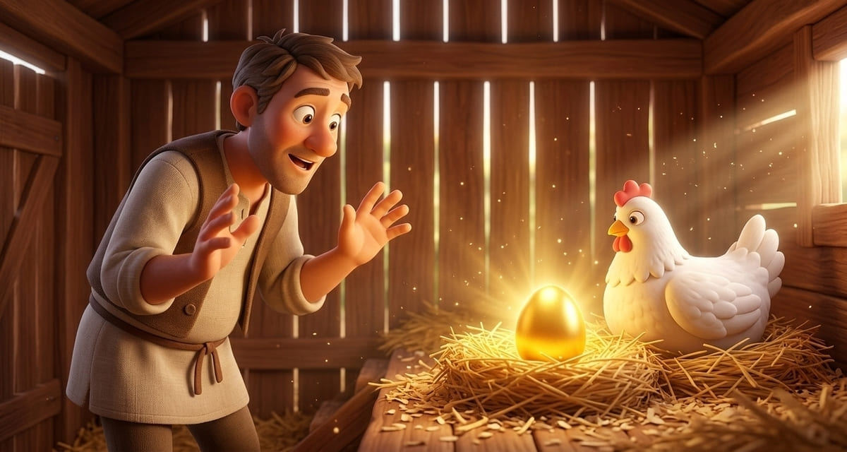 Cuento clásico: La gallina de los huevos de oro