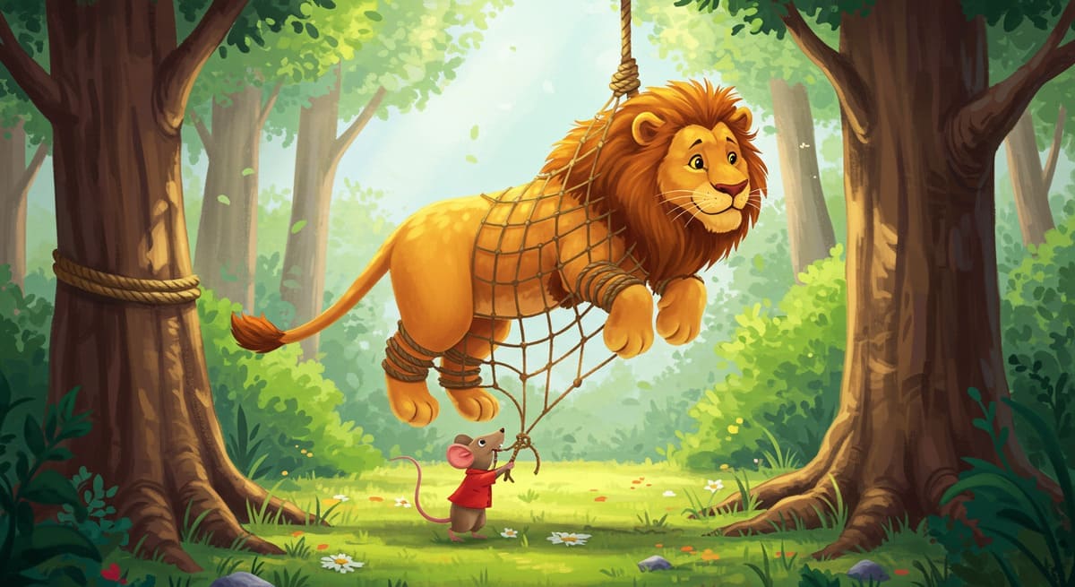 La gran amistad entre el león y el pequeño ratón