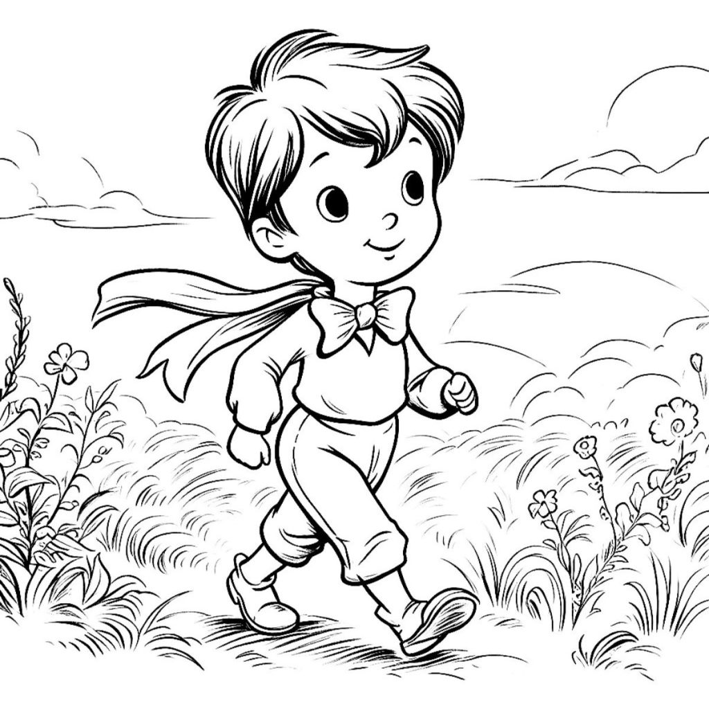 El Sastrecillo Valiente 1 Dibujo para colorear del cuento clásico El Sastrecillo Valiente