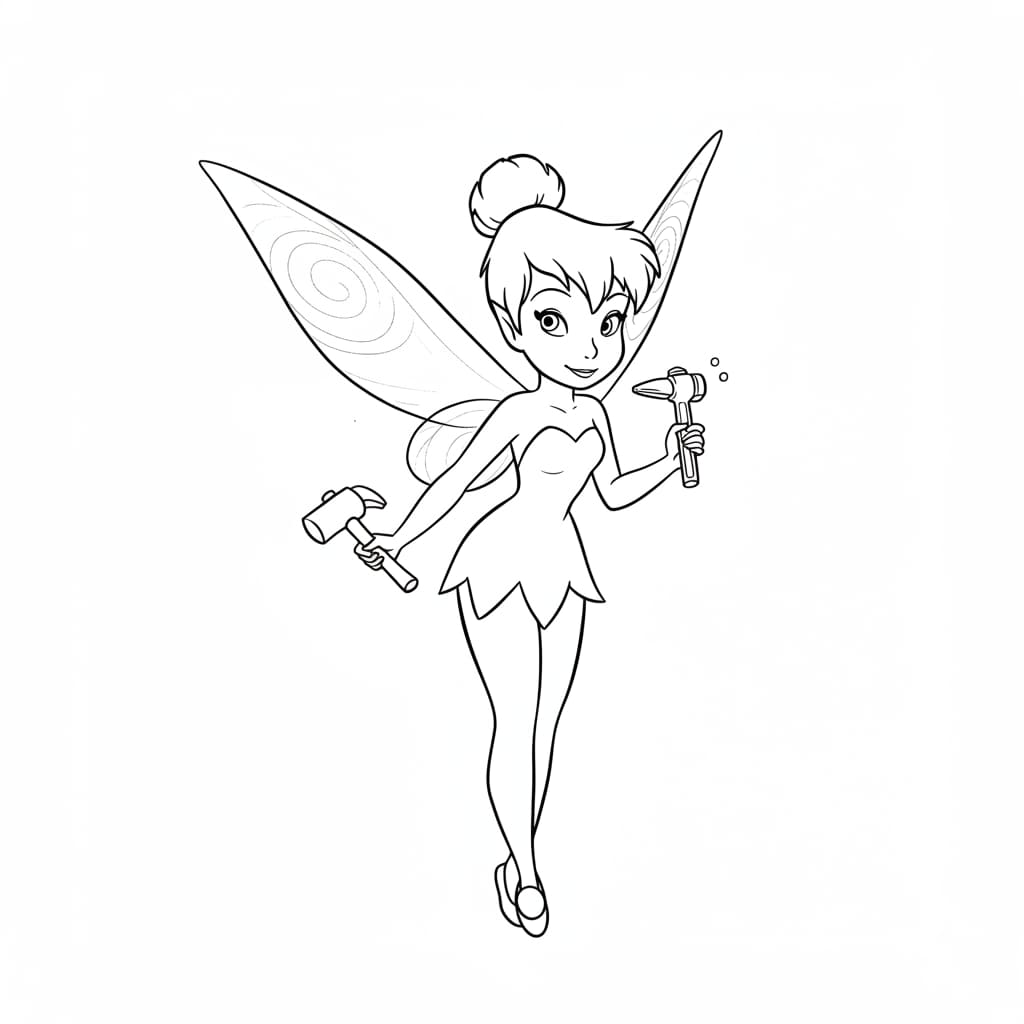 Campañita 1 Imagen para colorear de campanita, campanilla o Tinkerbell